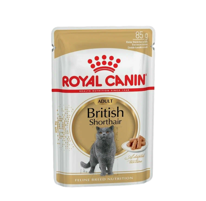 Корм для британских короткошерстных кошек Royal canin british shorthair 85 г пауч в соусе