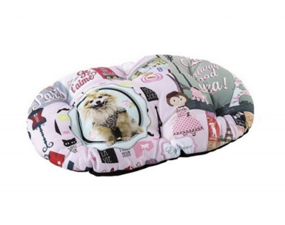 Лежанка пуфик подушка для кошек и собак пушистая глубокая. Диаметр - 40 см, 50 см, 60 см.