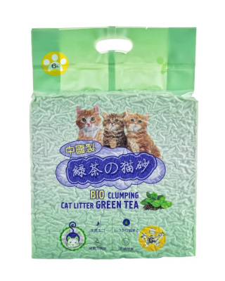 Наполнитель комкующийся для кошек Hakase arekkusu 6 л тофу зеленый чай —  купить в Перми, цена 1153.00 руб.